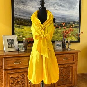 Samuel Dong Classic Bubble Dress - Yellow - Size Small